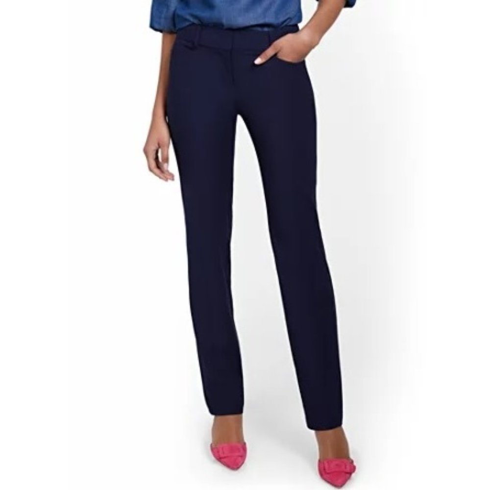 New York & Company-Straight Leg Pants-Blue-Size 2